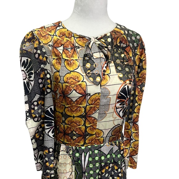 & Other Stories African Mood Dress Multicolour A-Line 3/4 Sleeve Size Sm… - Picture 5 of 16